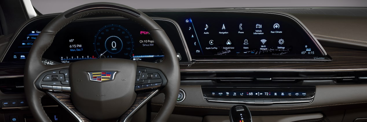 Curved OLED display in the 2024 Cadillac Escalade.