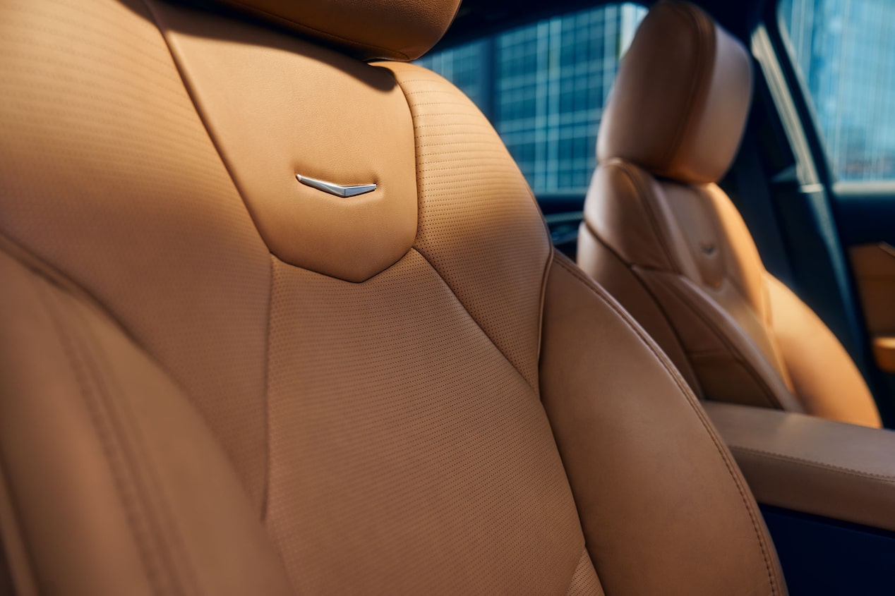 Leather seating of the 2025 Cadillac CT5.