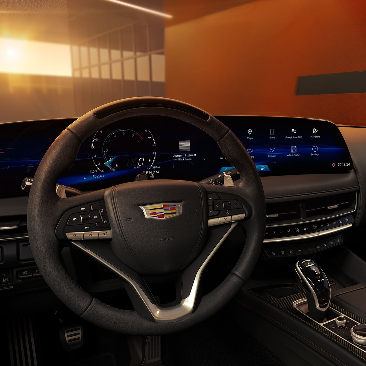 Steering wheel of the 2025 Cadillac CT5.