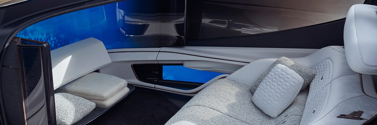 L’habitacle confortable et spacieux du véhicule concept Cadillac InnerSpace.