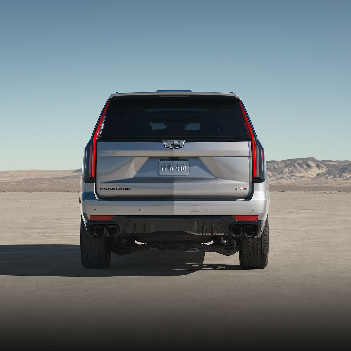 Rear view of the 2024 Escalade-V.