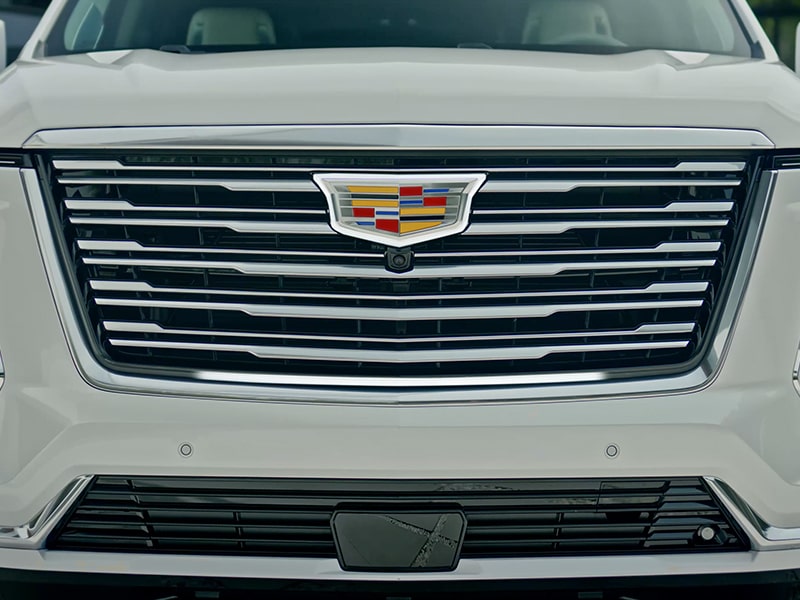 Cadillac insignia on the grilles of the 2025 Cadillac Escalade.