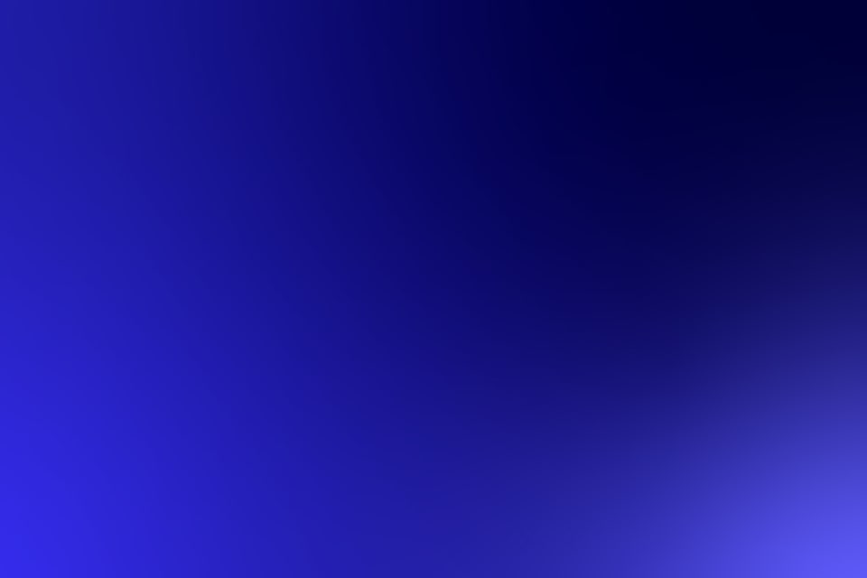 Blue gradient background.