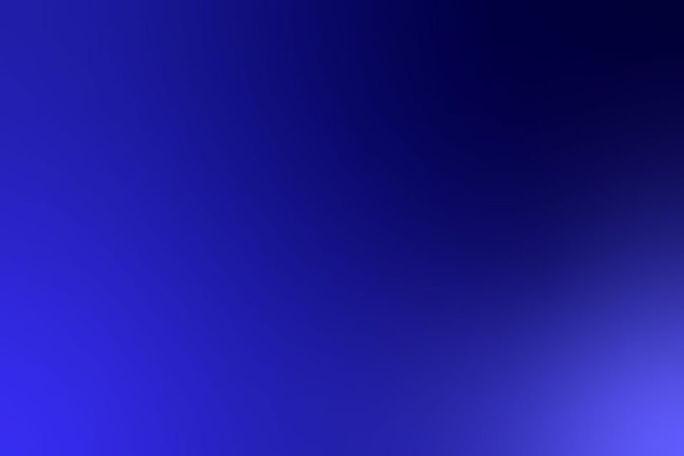 Blue gradient background.