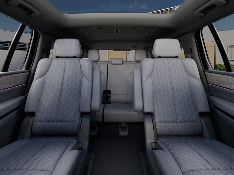 Spacious and sophisticated interiors on the 2025 Cadillac Escalade IQ electric suv.