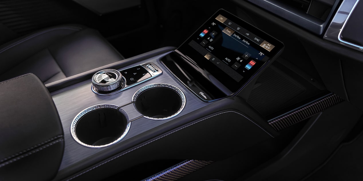 2026 Cadillac VISTIQ centre console close-up.