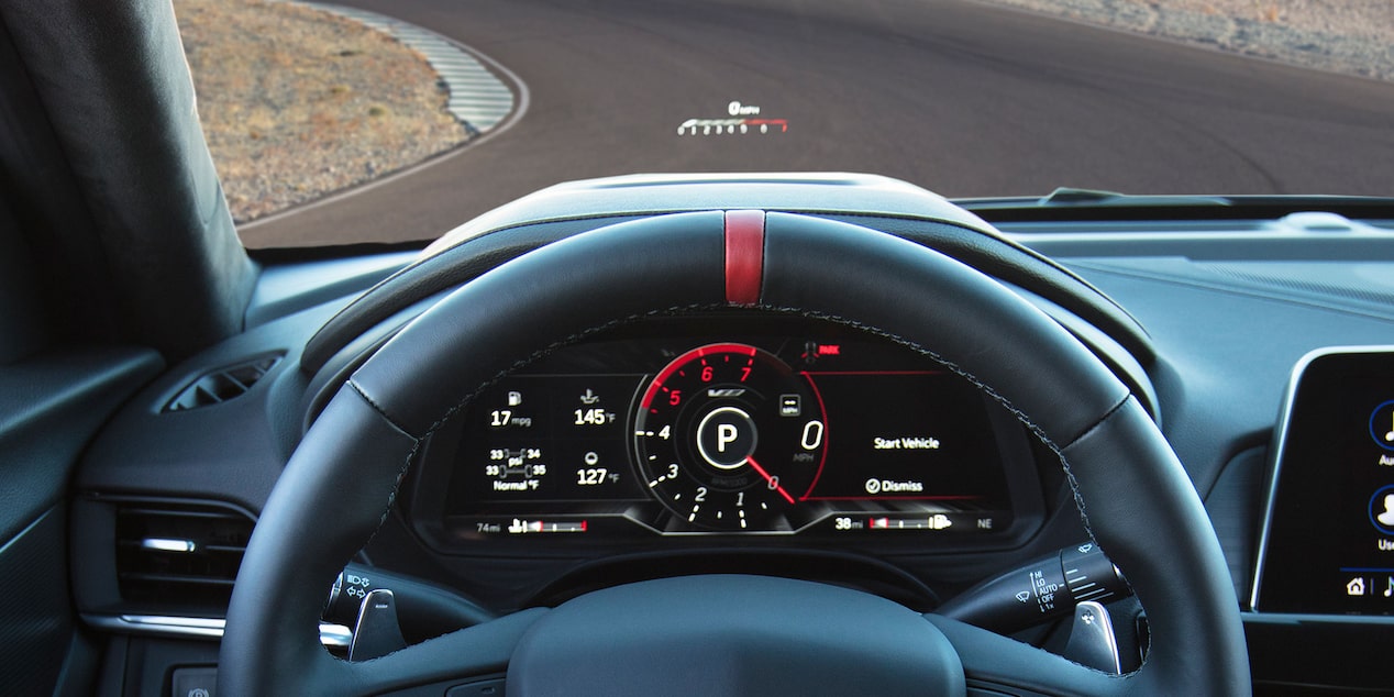 2024 Cadillac CT4-V Heads-Up Display.