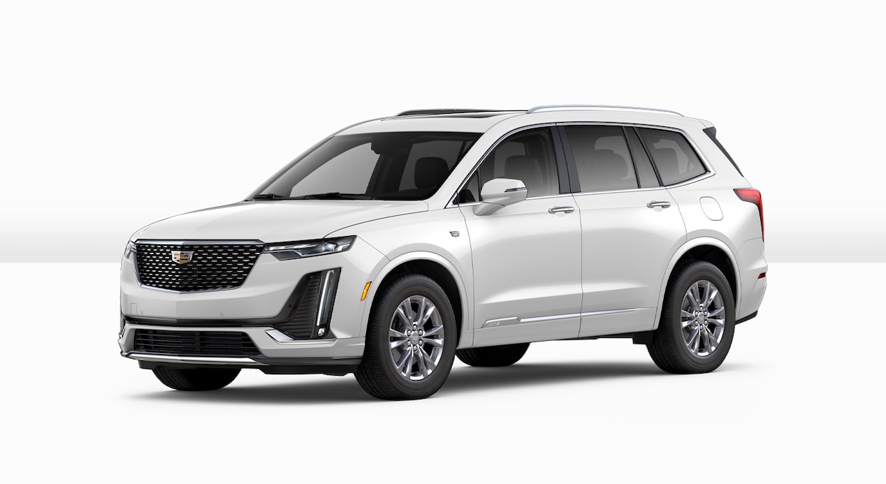 A Side Profile of the White 2025 Cadillac XT6